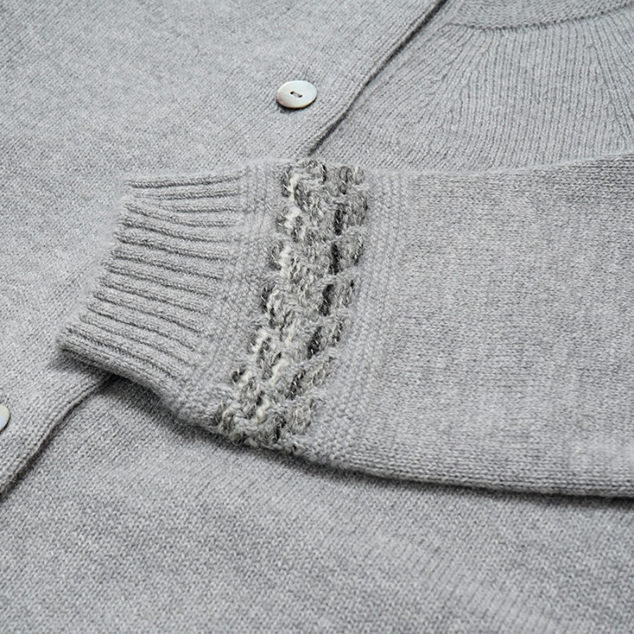 <maalisukuu>ウール/アンゴラ プレスジャガードカーディガン/フリーサイズ