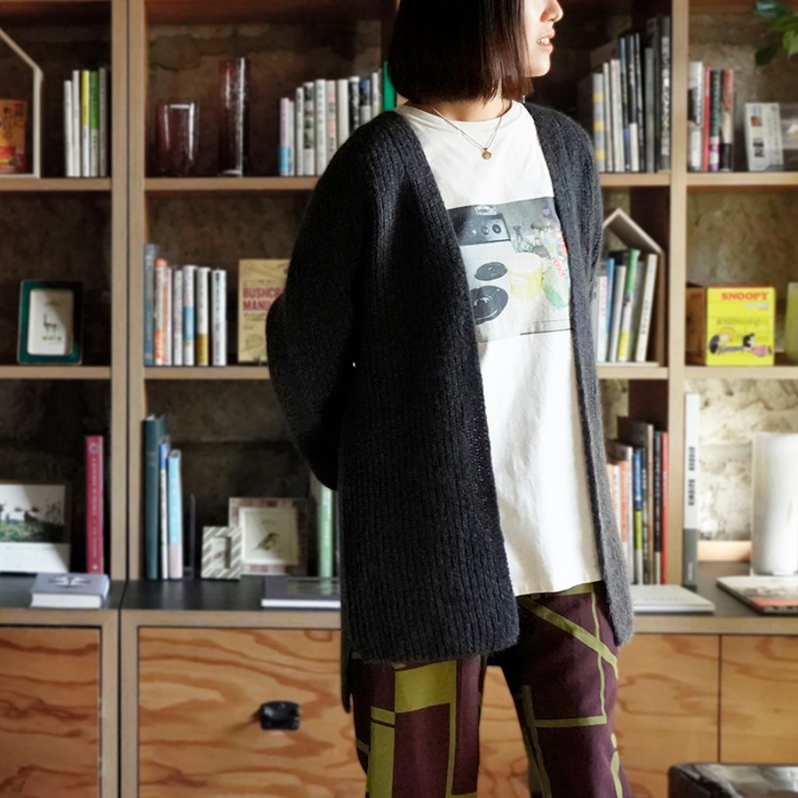 ＜maalisukuu＞ウール/モヘヤ　ニットカーディガン／フリーサイズ