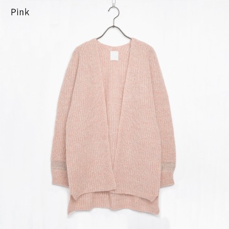 ＜maalisukuu＞ウール/モヘヤ　ニットカーディガン／フリーサイズ