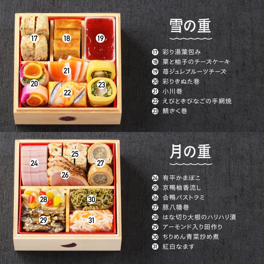 <赤坂あじさい>変則五の重おせち『招福』(冷凍)3~4人前【12月30日お届け】