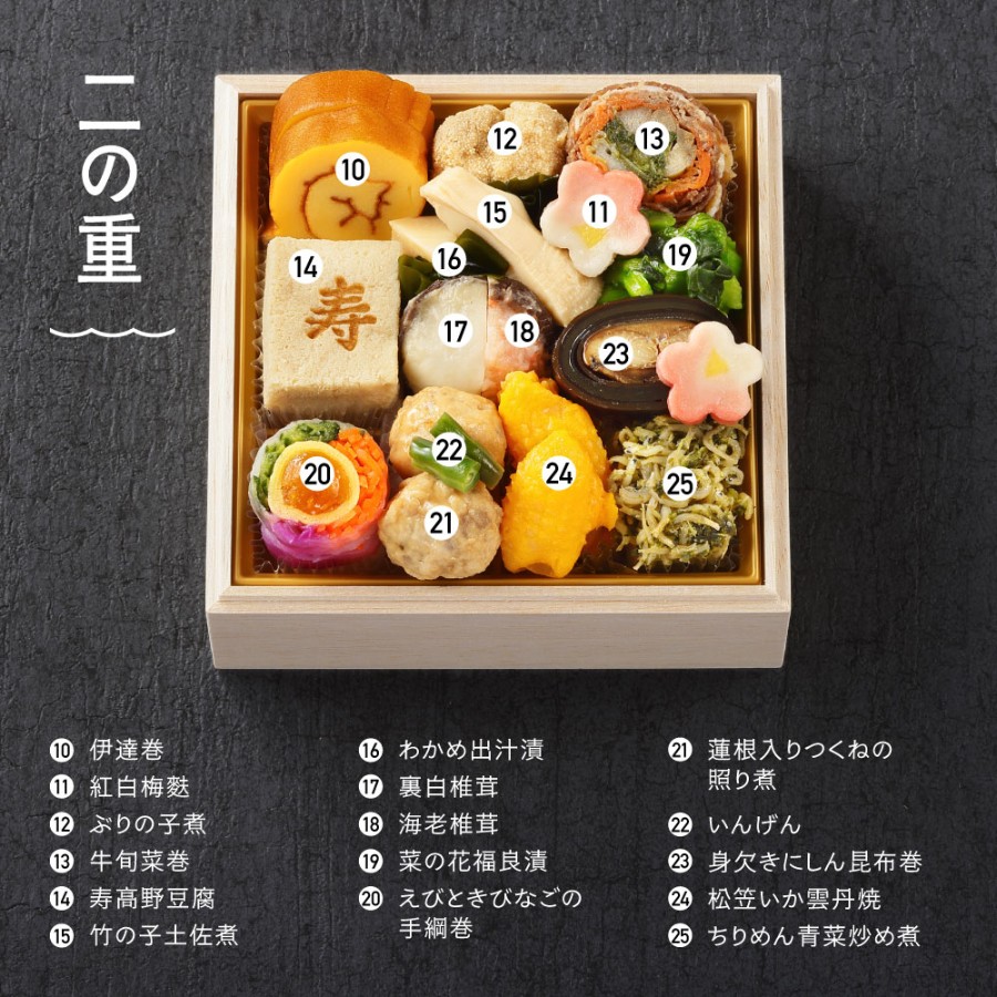 <赤坂あじさい>和洋おせち三段重『雅』(冷凍)2人前【12月30日お届け】
