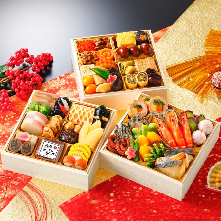 ＜赤坂あじさい＞和風おせち三段重『紅花（べにばな）』3～4人前【12月31日お届け】