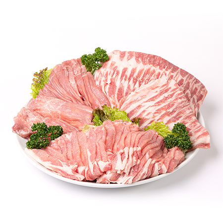 桑折町特産ブランド豚『ロイヤルピーチポーク』精肉しゃぶしゃぶ用食べ比べＢセット