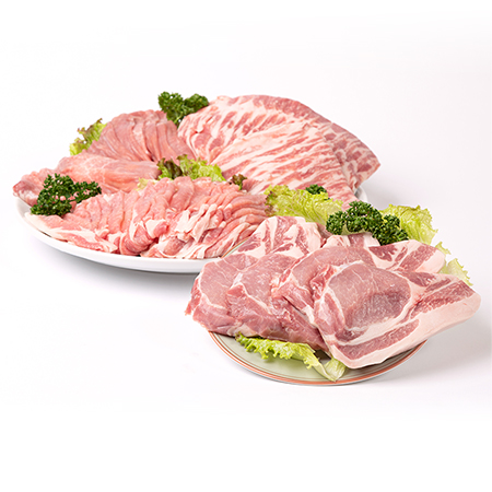 桑折町特産ブランド豚『ロイヤルピーチポーク』精肉しゃぶしゃぶ用食べ比べＣセット