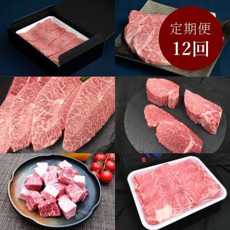 ＜藤井商店＞常陸牛 毎月届く肉の定期便 12カ月コース