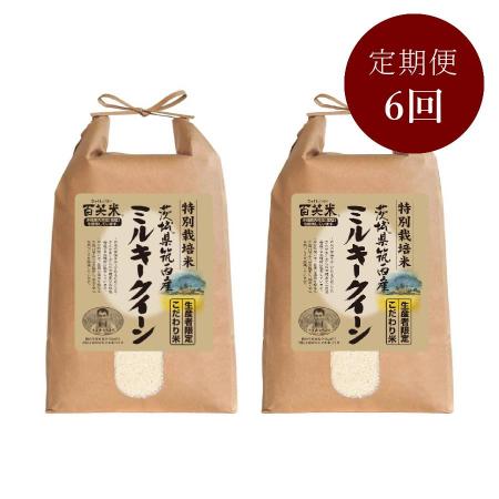 ＜大嶋農場＞ミルキークイーン 特別栽培米10kg(5kg×2)定期便６カ月コース