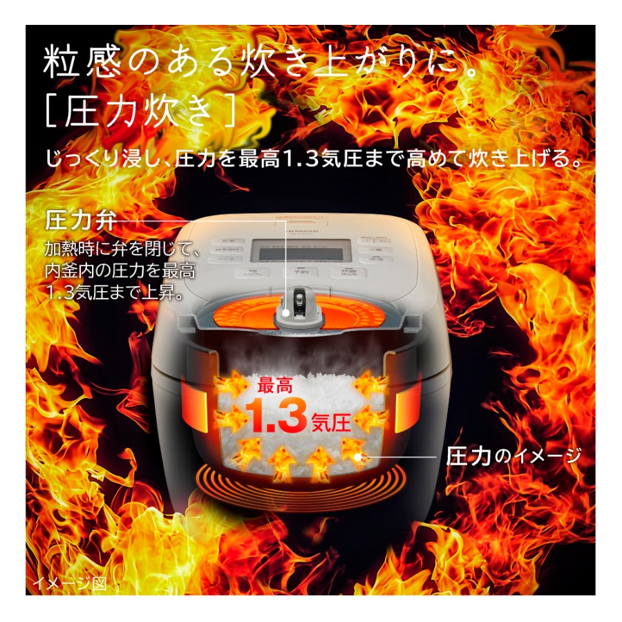 <日立>RZ-Y100HJ(H)ジャー炊飯器