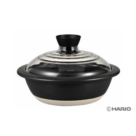 ＜HARIO＞フタがガラスの土鍋9号