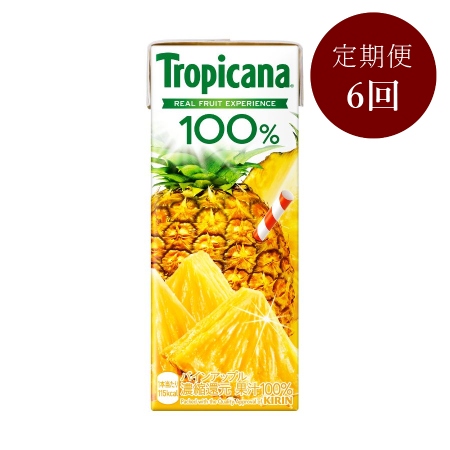 ＜トロピカーナ＞100% パインアップル250ml LLスリム×24本【6回定期便】