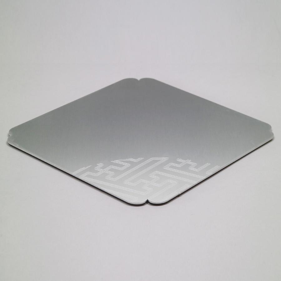 ＜ALART＞菓子トレー　ひし紋　シルバー　2枚セット