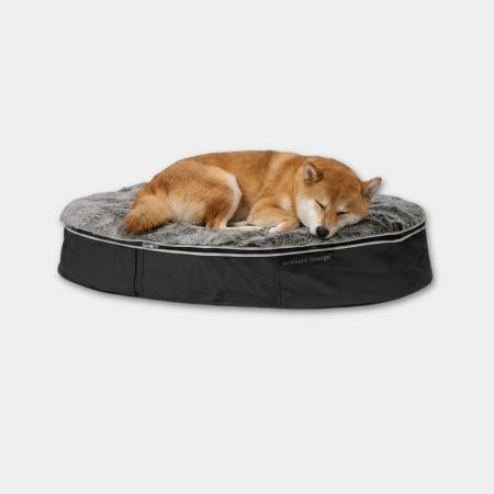 ＜アンビエントラウンジ＞ペットラウンジ　低反発クッション　犬猫ベッドMサイズ／グレー／ラビットグレー／ロータイプ／エリートコア