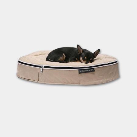 ＜アンビエントラウンジ＞ペットラウンジ　低反発クッション　犬猫ベッド　XSサイズ／ベージュ／キルトベージュ／ロータイプ／エリートコア