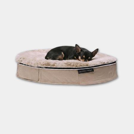 ＜アンビエントラウンジ＞ペットラウンジ　低反発クッション　犬猫ベッド　XSサイズ／ベージュ／ラビットベージュ／ロータイプ／エリートコア