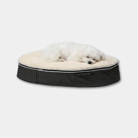 ＜アンビエントラウンジ＞ペットラウンジ　低反発クッション　犬猫ベッド　Sサイズ／グレー／シープオーガニック/ロータイプ／エリートコア