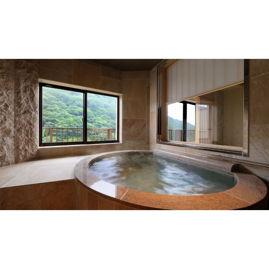 <鬼怒川温泉あさや>1泊2食付きペア宿泊券 秀峰館最上階和洋室「雅」 レストランで創作料理