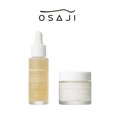 ＜OSAJI/オサジ＞リトリートハンドマッサージセラム（ハンド美容液）・クリームセット