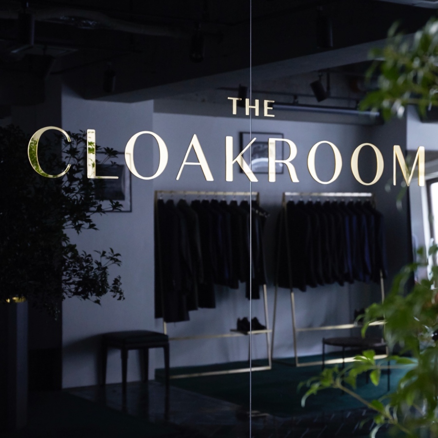 ＜The Cloakroom＞ロロピアーナ生地使用　ストレッチコットンチノパンネイビー