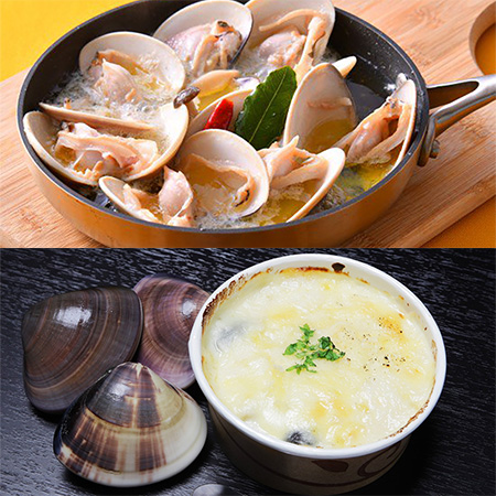 ＜本家留蔵＞九十九里産地ハマグリの白ワイン蒸しと地ハマグリのグラタン詰合せ（650g×2、200g×6）（三越伊勢丹選定）