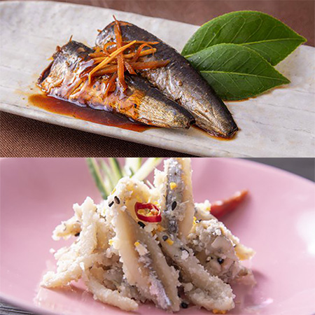 ＜本家留蔵＞いわしの煮つけ、かたくちいわしの卯の花和え詰合せ　（70g×3、90g×3）