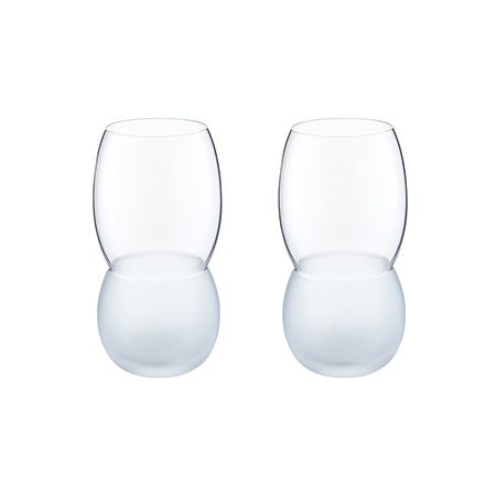 ＜Sghr スガハラ＞双円　ラージタンブラー(ビスク)2個セット