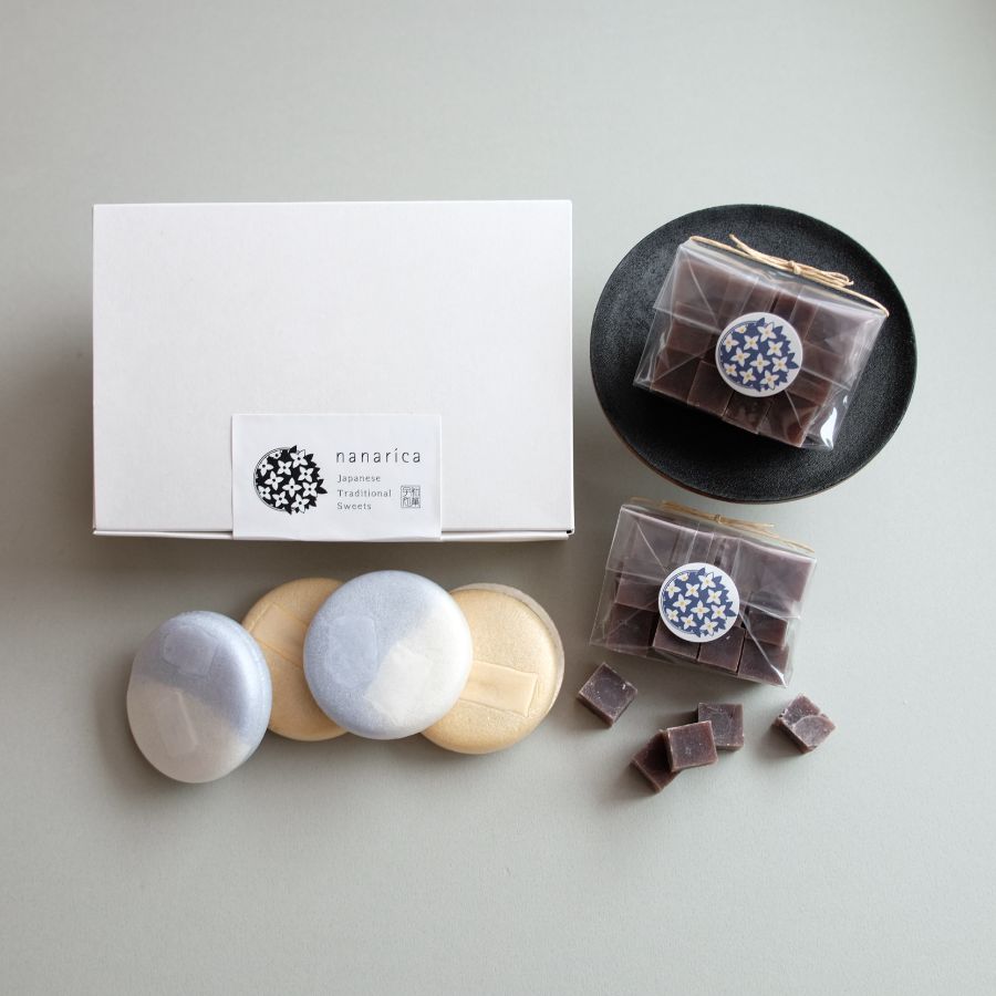 <和菓子 七里香>最中と干し羊羹の詰め合わせ