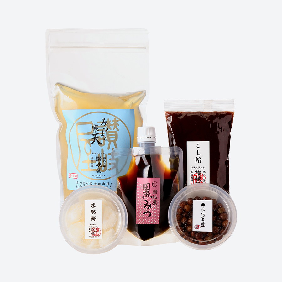 <寒天工房 讃岐屋>あんみつセットこし餡