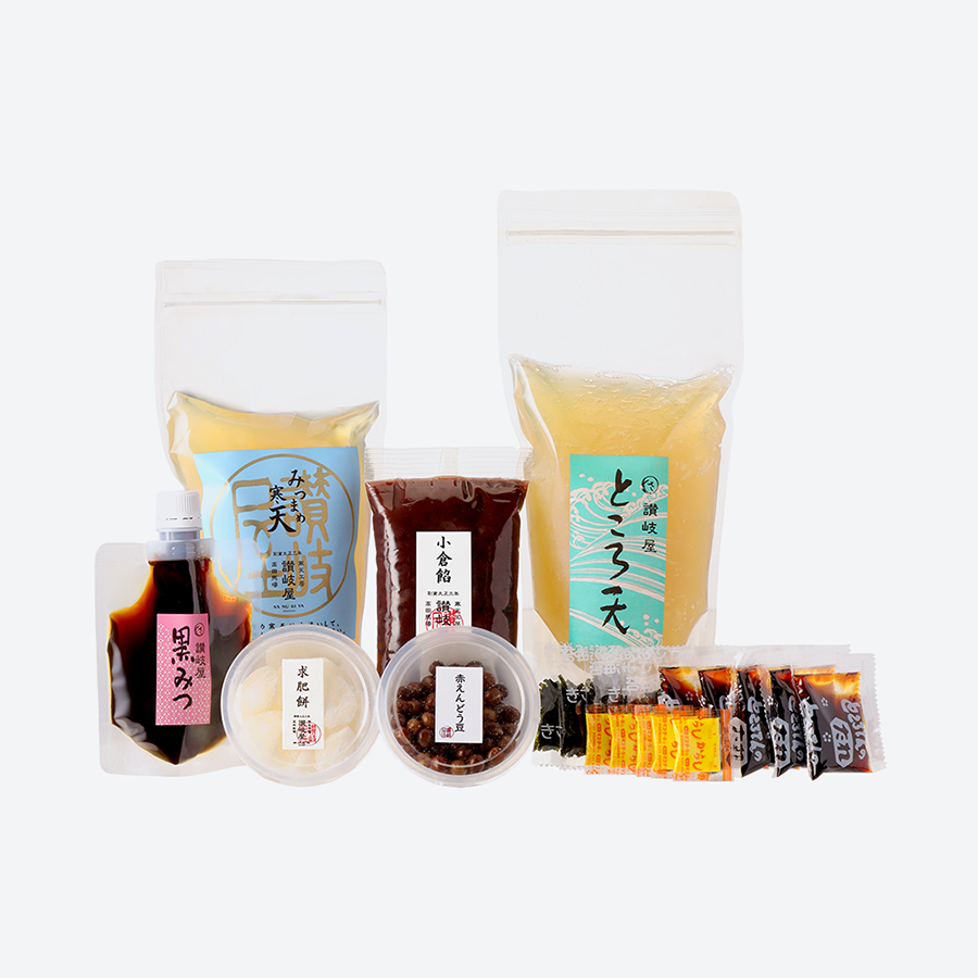 <寒天工房 讃岐屋>あんみつところてんセット小倉餡