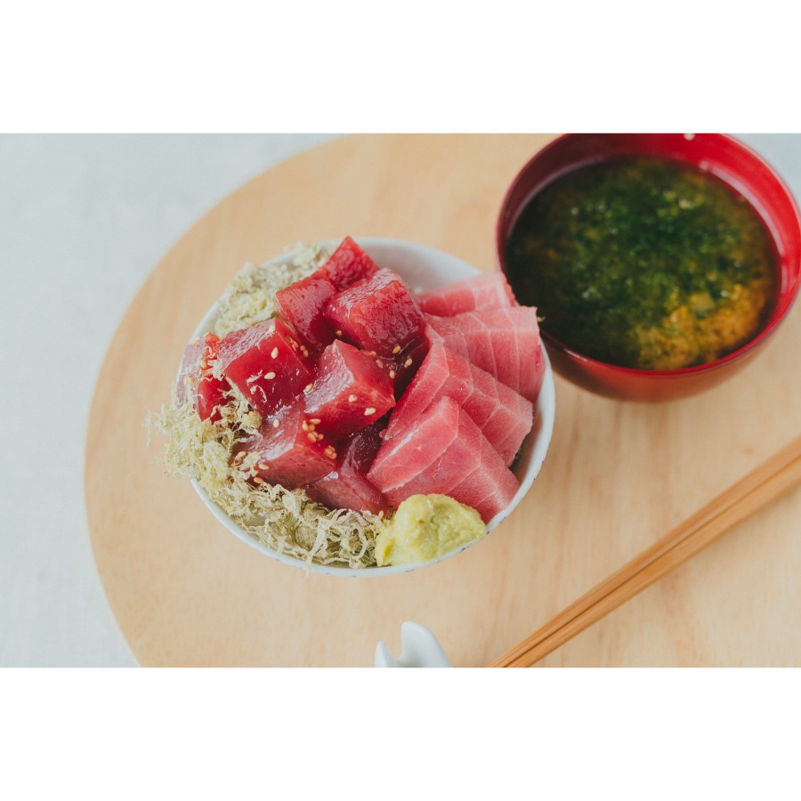 ＜FISHSTAND＞天然メバチまぐろ柵セット（中トロ・赤身/各200ｇ）