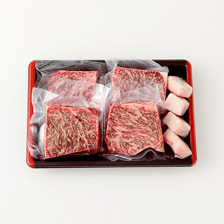 ＜santaふぁーむ＞村上牛プレミアムロースステーキ 150g×4枚