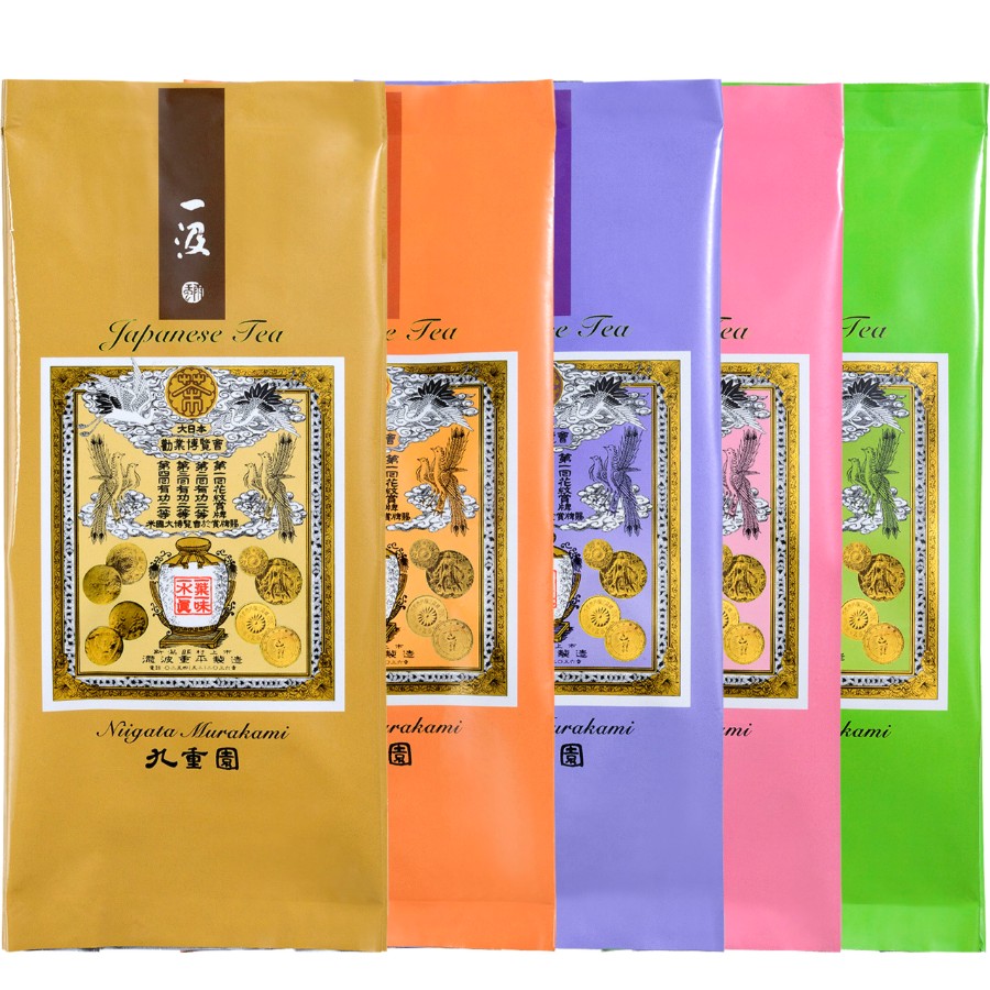 <北限の御茶処 九重園>七彩の詩詰合せ (一汲・初摘・舞鶴・特上九重・あさひの茶)