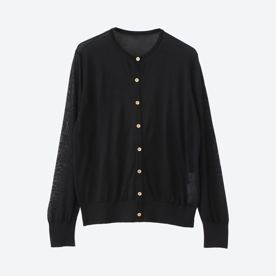 ＜S.ESSENTIALS／エス　エッセンシャルズ＞ウィメンズ　シアーシルクカーディガン サイズ38（M）