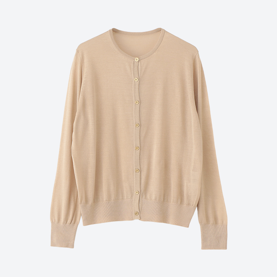 ＜S.ESSENTIALS／エス　エッセンシャルズ＞ウィメンズ　シアーシルクカーディガン サイズ38（M）