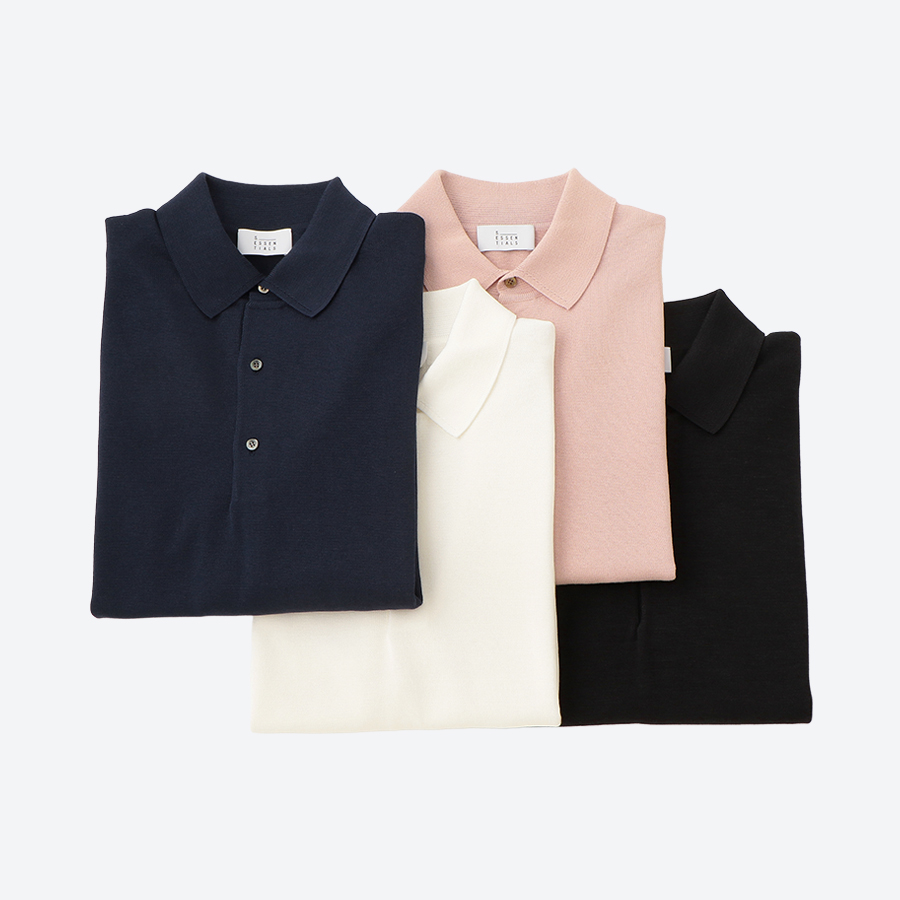 ＜S.ESSENTIALS／エス　エッセンシャルズ＞メンズ　ハイツイストニットポロ　50（LL）