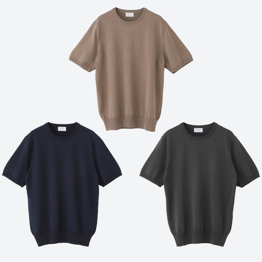 ＜S.ESSENTIALS／エス　エッセンシャルズ＞メンズ　ハイツイストニットTシャツ　48（L）
