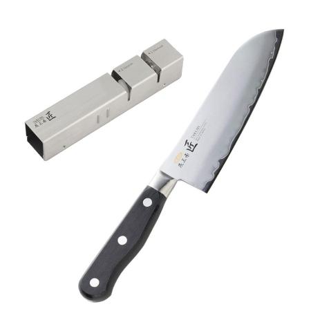 ＜燕三条　匠＞割込み万能包丁＆シャープナー2点セット