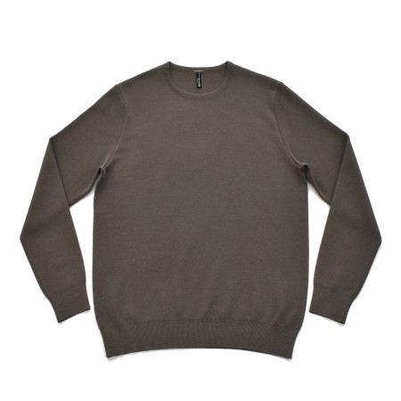 ＜トレンタセッタンタ＞MENS/クルーネックプルオーバー＃7417　カーキブラウン　46サイズ