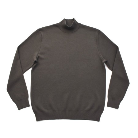 ＜トレンタセッタンタ＞MENS/ハイネックプルオーバー＃0721　カーキブラウン　46サイズ