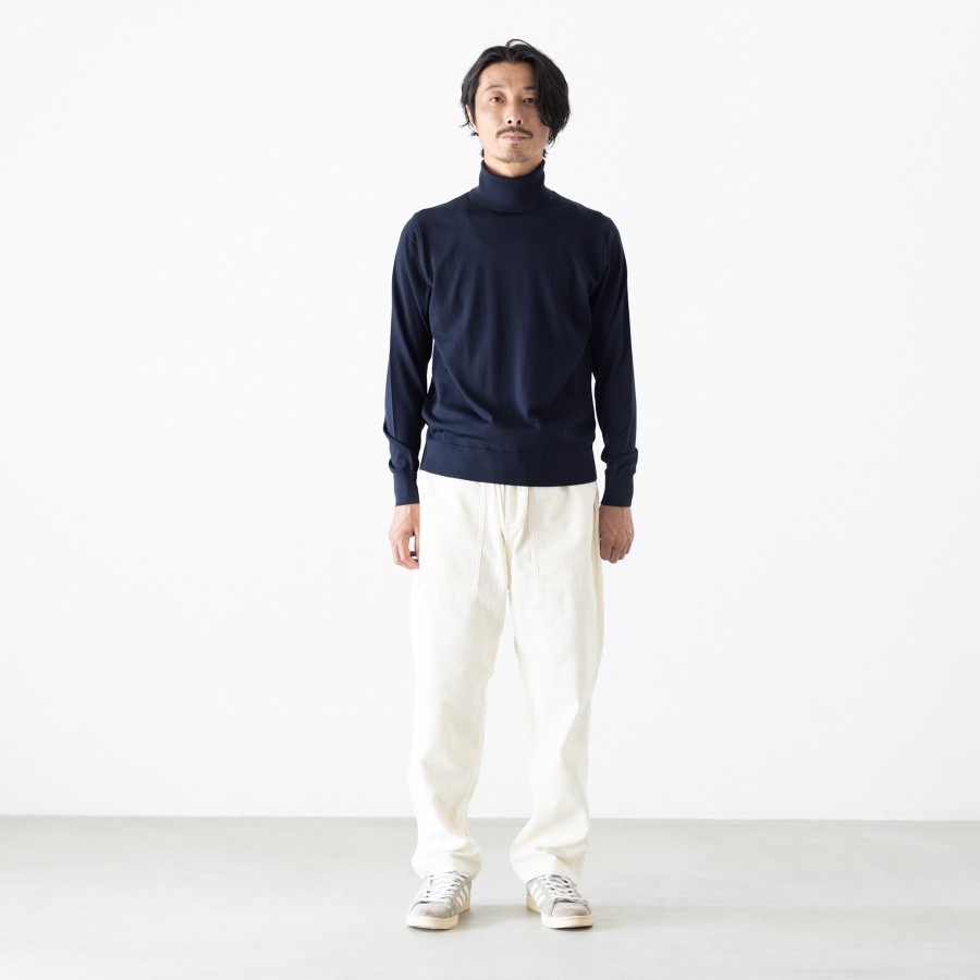 ＜no+af＞FF30 ベーシックタートルネックプルオーバー/ダークネイビー/SIZE1