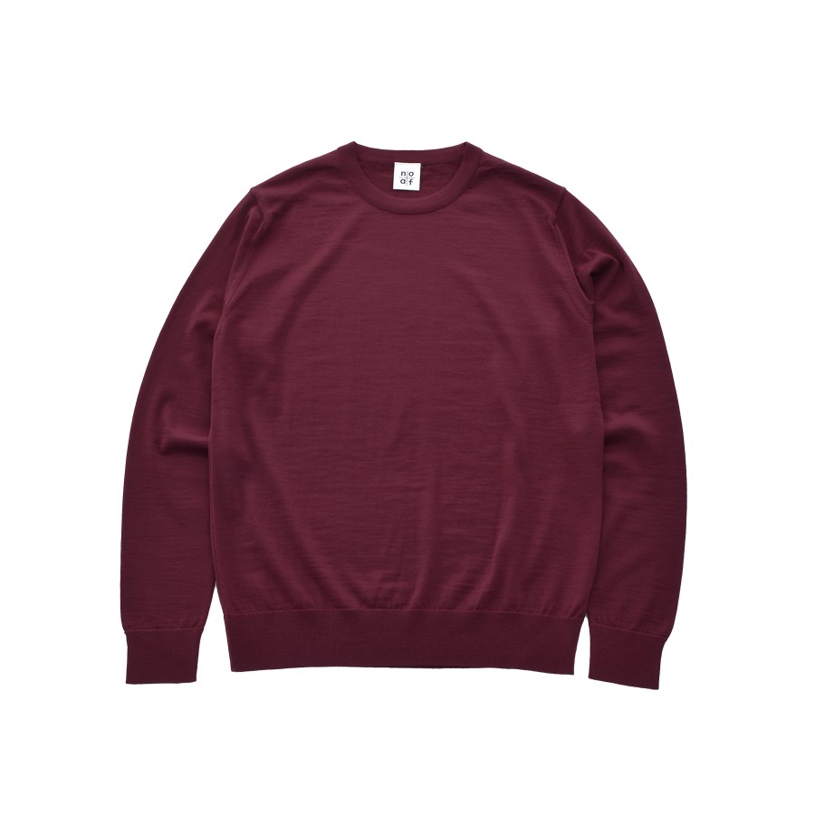 ＜no+af＞FF30 ベーシッククルーネックプルオーバー/ボルドー/SIZE1