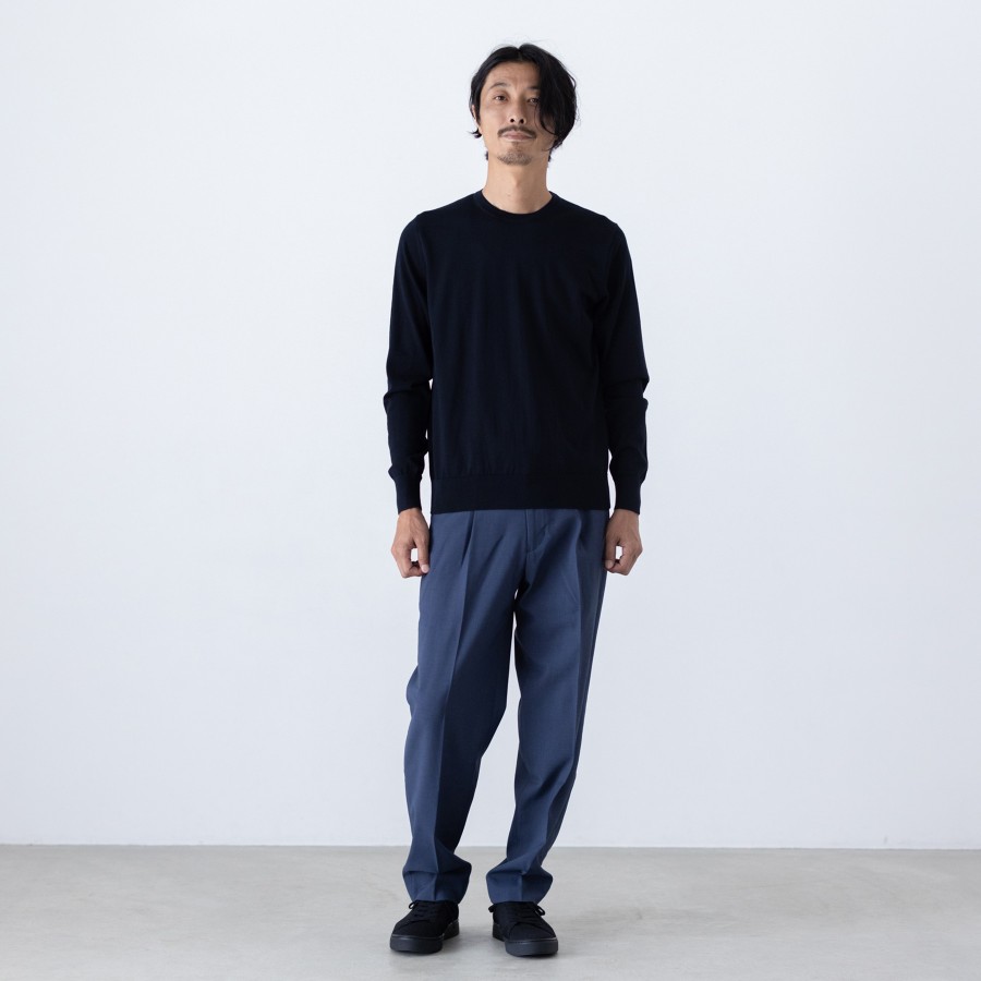 ＜no+af＞FF30 ベーシッククルーネックプルオーバー/ブラック/SIZE2