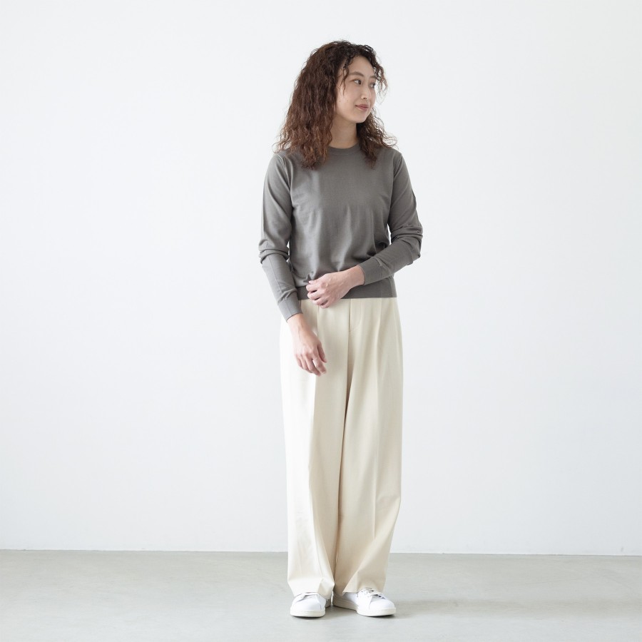 ＜no+af＞FF30 ベーシッククルーネックプルオーバー/ミディアムグレー/SIZE1