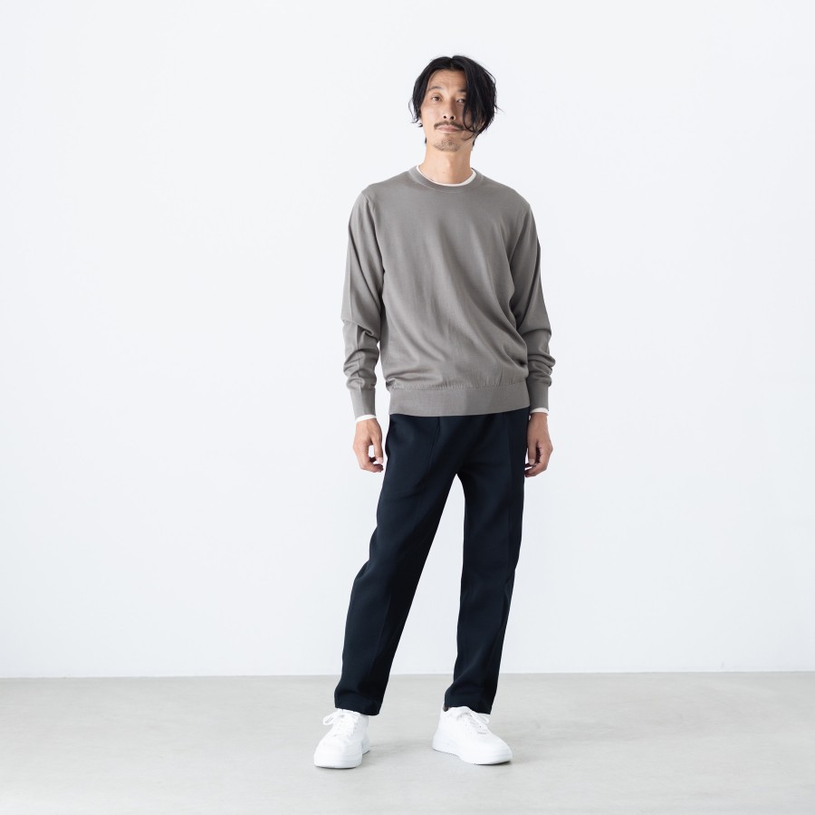 ＜no+af＞FF30 ベーシッククルーネックプルオーバー/ミディアムグレー/SIZE1