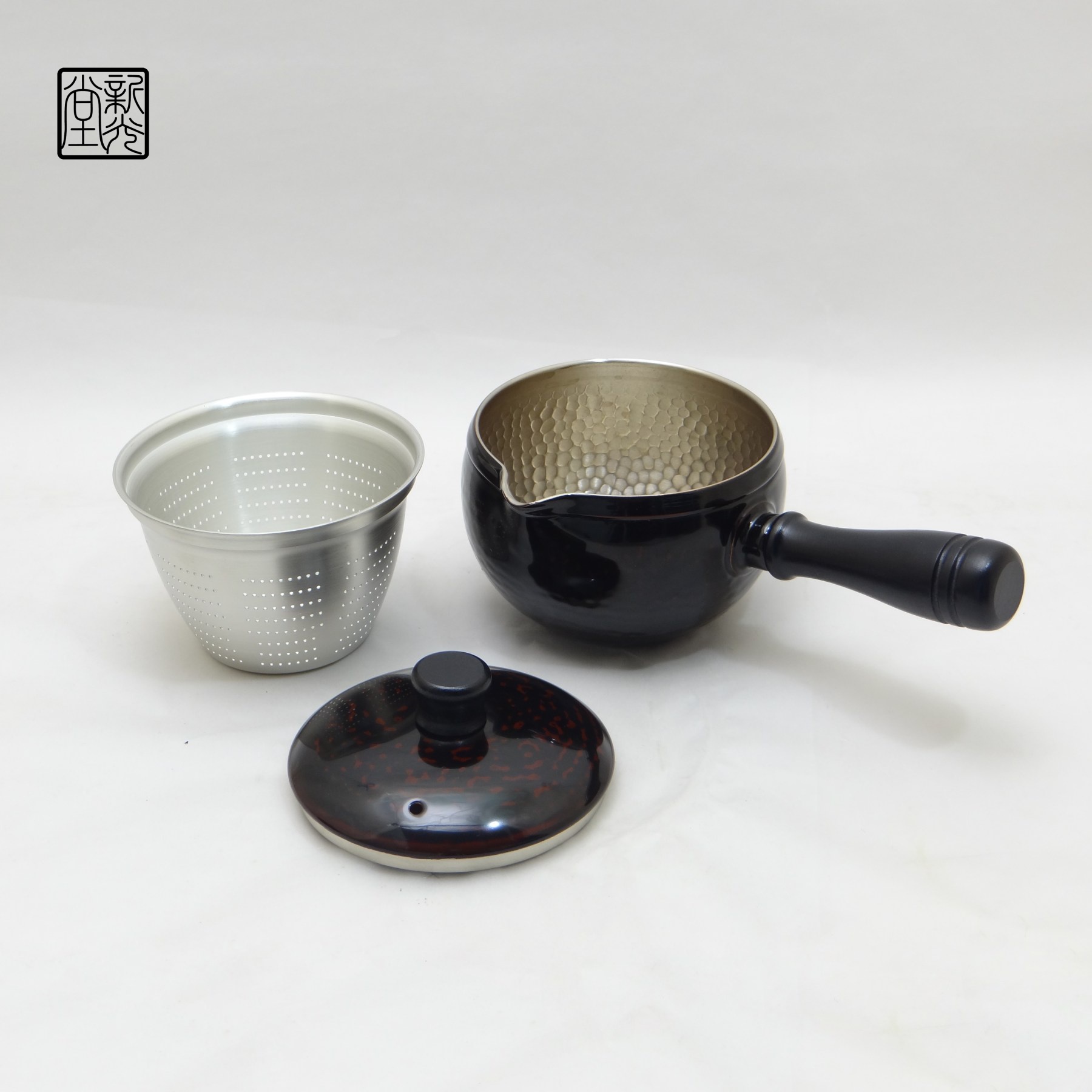 <新光堂> 金胎漆器急須 曙塗