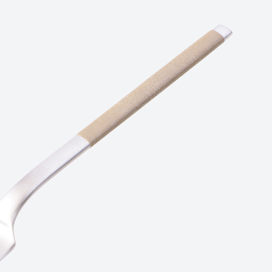 〈布着せカトラリー〉コージー　ペアセット　ブラウン