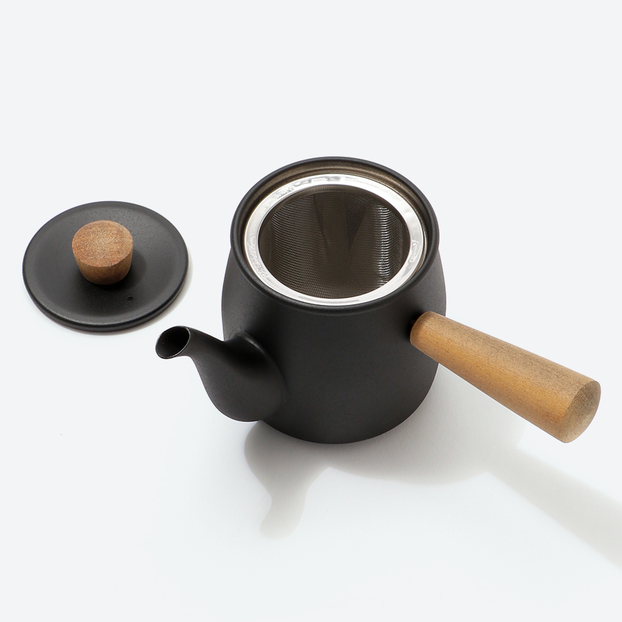 茶き 急須（小）茶こし付[くろいろ]