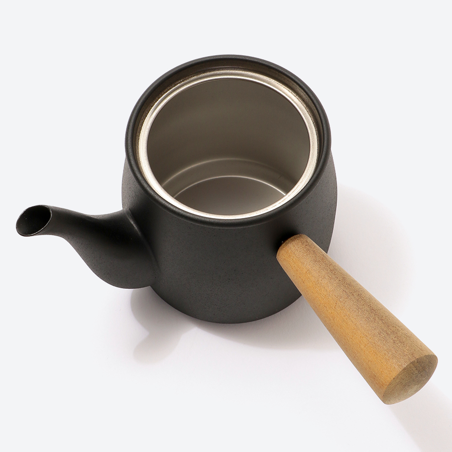 茶き 急須（小）茶こし付[くろいろ]