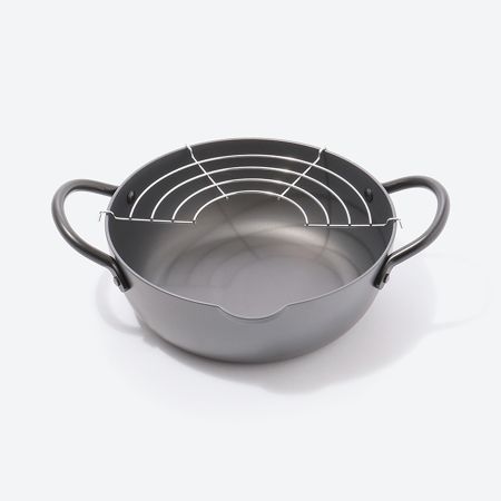 〈鉄鍋シリーズ〉天ぷら鍋２０cm　窒化加工