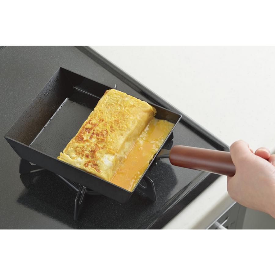 ＜鉄鍋シリーズ＞フライパン20cm　シリコン塗装・玉子焼き器　シリコン塗装　セット