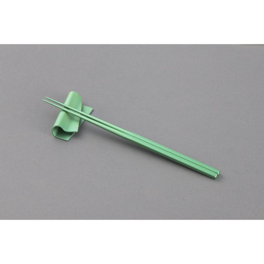 ＜irogami＞箸 箸置きセット アイスグリーン