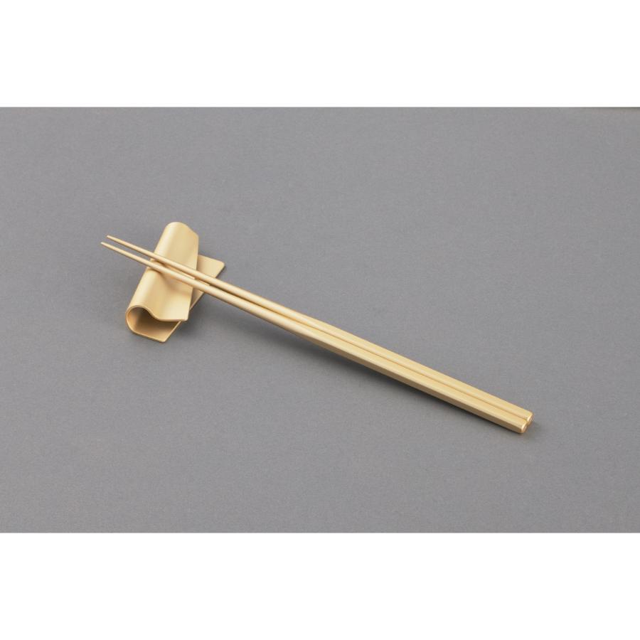 ＜irogami＞箸 箸置きセット シャンパンゴールド